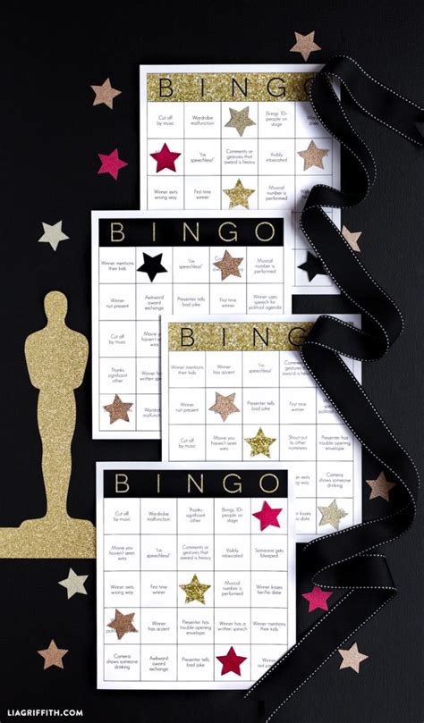 Printable Oscar Bingo Cards Bingo Cards Bingo Cards Printable
