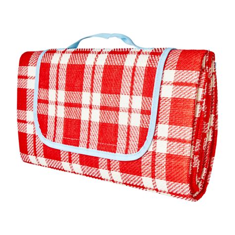 Picnic Blanket In Red And Cream By Rice Dk Picnic Blanket Picnic Blanket Pattern Picnic