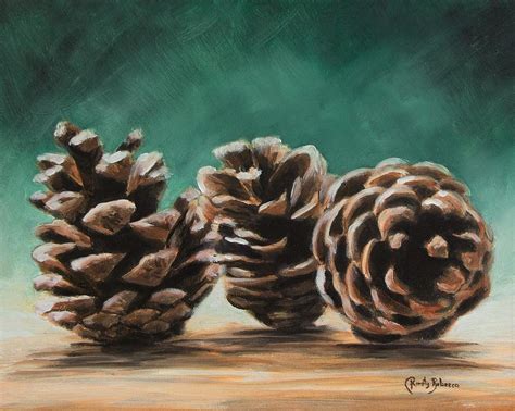 Pine Cones Painting By Kirsty Rebecca Pixels