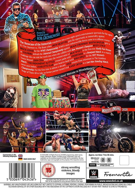 Buy Wrestlemania 36 Standard Edition On Dvd Wwe Home Video