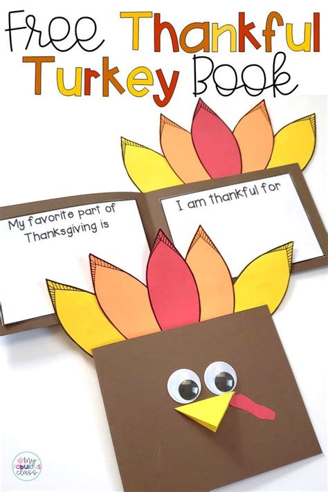 Free Thanksgiving Thankful Turkey Craft and Book | Thanksgiving