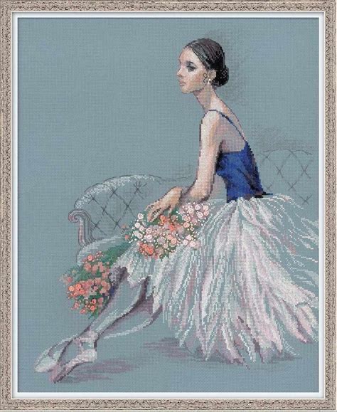 New Modern Counted Cross Stitch Embroidery Kit Ballerina Etsy
