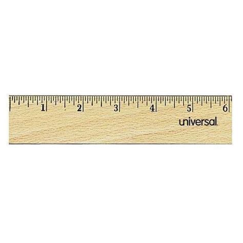 Universal Unv59021 133 Ruler Wood 12 Double Edge