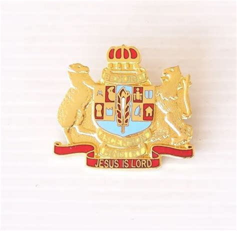 Vintage Ascension Ministry Crest Jesus Is Lord Church Lapel Pin Badge
