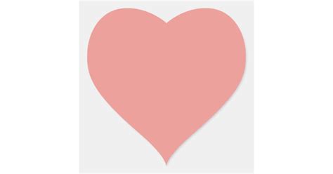 Simple Heart Blush Pink Modern Contemporary Heart Sticker Zazzle