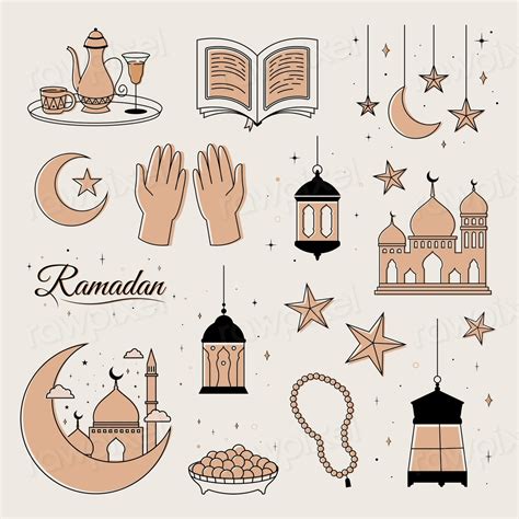 Beige Ramadan Illustration Aesthetic Celebration Premium Psd Rawpixel
