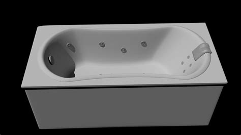 bathtub 3d model 6 max 3ds dwg fbx obj free3d