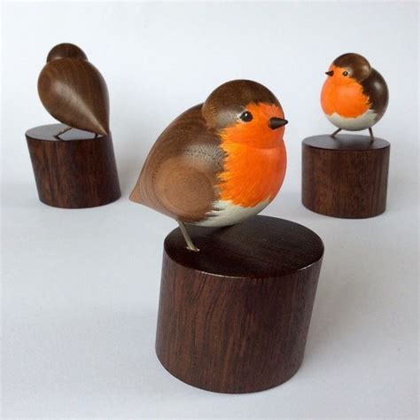Our National Bird The Robin Turned From Walnut Not Just For