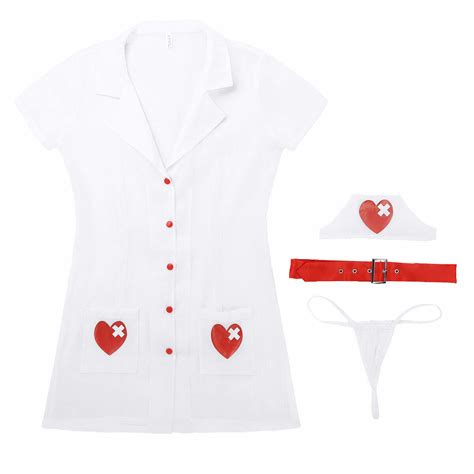 women sexy naughty nurse cosplay uniform costume lingerie role play halloween ebay