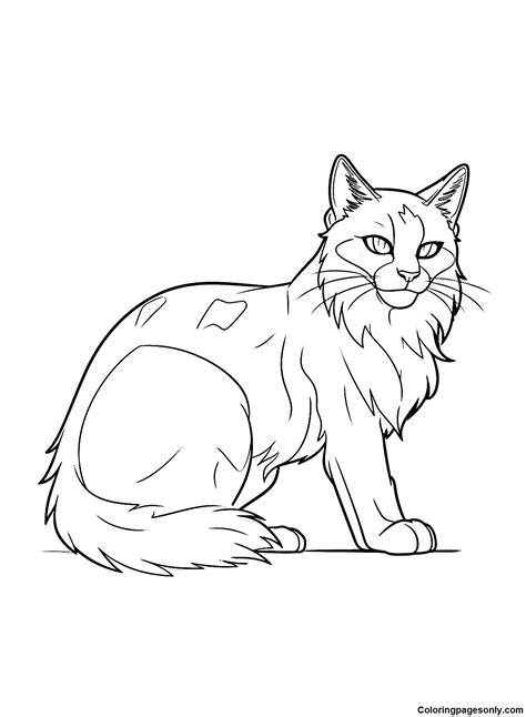 Warrior Cats Graystripe Coloring Page Free Printable Coloring Pages