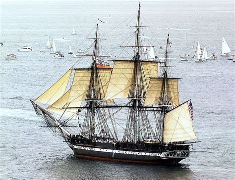 The Restored American Super Frigate Uss Constitution As Of 1997