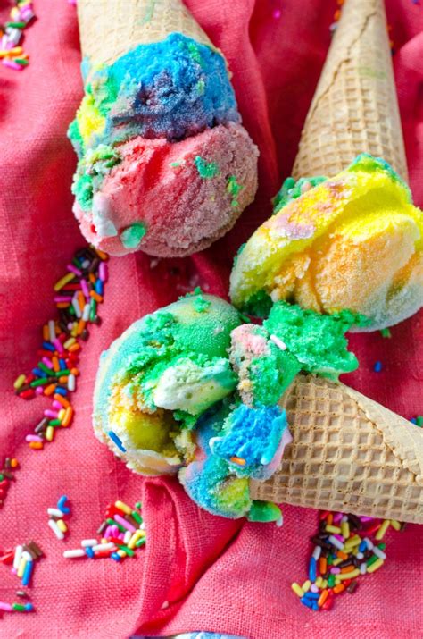 Rainbow Ice Cream Vanilla Rainbow Ice Cream Recipe