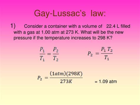 Gay Lussac S Gas Law Ppt Gay Lussac U S Gas Law Discovered By My XXX Hot Girl