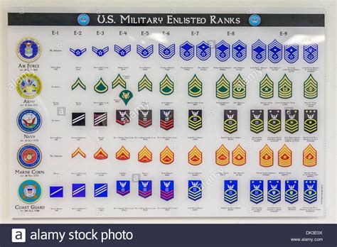 Chart Showing Us Military Enlisted Personnel Rank