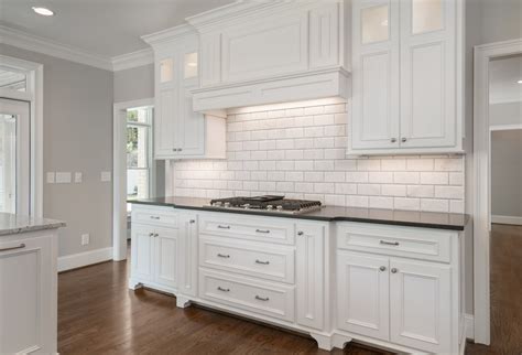 White Cabinets With White Subway Tile Backsplash Cabinet Chk