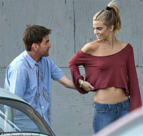 Annalynne Mccord Wears Top That Fails To Cover Her