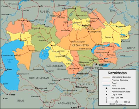 Country Feature Republic Of Kazakhstan Massa