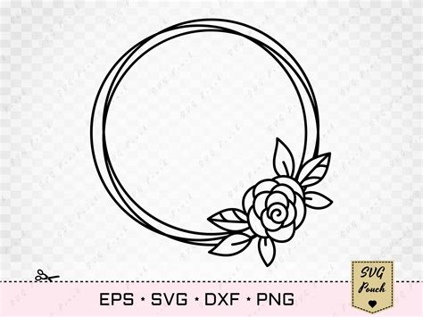 Floral wreath SVG (700733) | Cut Files | Design Bundles