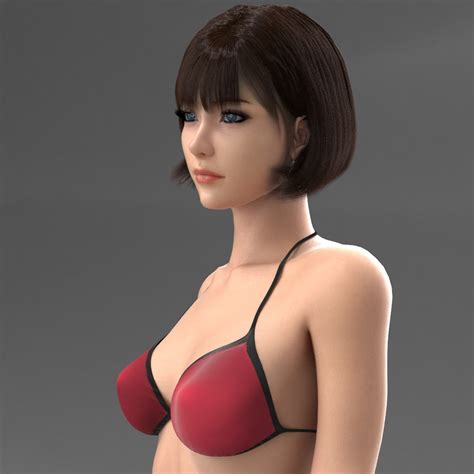 Rigged Female Naked Bikini Girl 3D Model TurboSquid 1651561