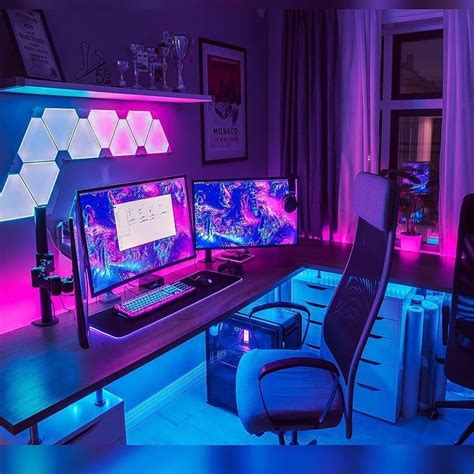 Awesome Bluepurple Setup Gamer Room Decor Gaming Room Setup