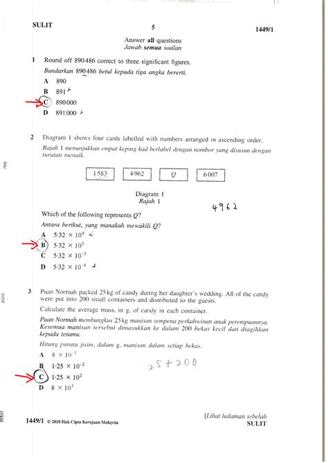 Jawapan Objektif Matematik Spm 2018 – Buku Teks