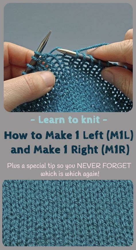 This set of 8 teeny markers are fitted with a ring that fits up to a us3 needle. How to M1L and M1R and remember which is which!! | Jo ...