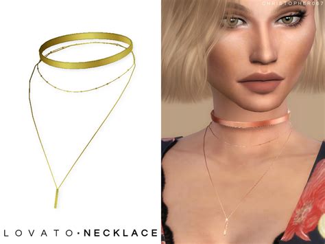 The Sims Resource Lovato Necklace Metal Christopher067