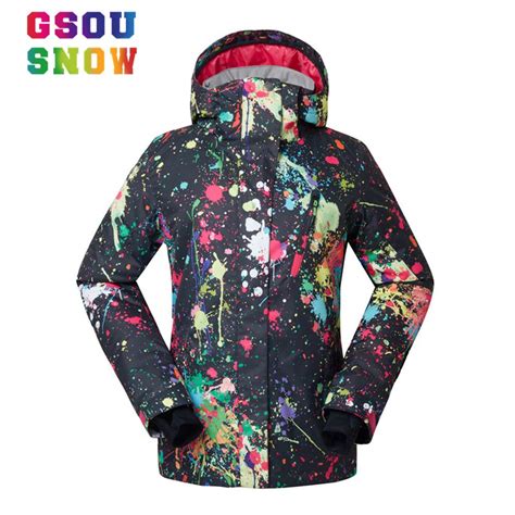 Gsou Snow Women Snowboard Jacket Warm Breathable Ski Jackets Waterproof