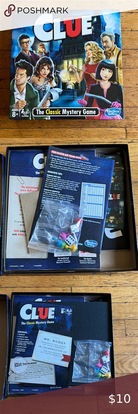 Hasbro Clue The Classic Mystery Board Game With New Suspect Dr Orchid