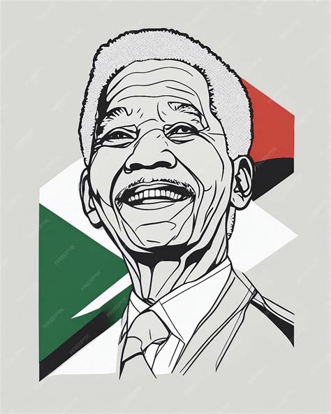 Premium Ai Image Nelson Mandela South Africa Flag Style Digital Art