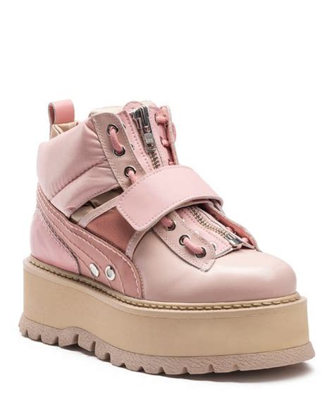 Fenty Puma X Rihanna Womens Strap Platform Sneaker Boots Shoes