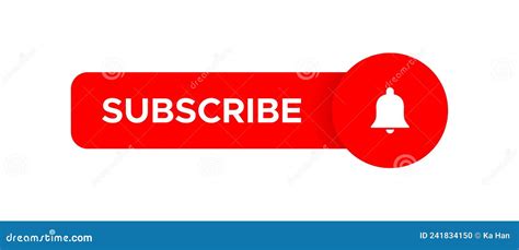 Subscribe Button Icon Vector For Web Or Channel Subscriptions Stock