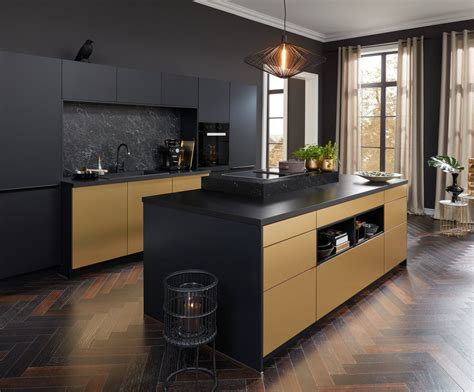 Offene Wohnküche Design Küche In Schwarz Seidenmatt Küche And Co