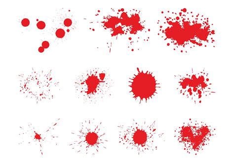 Splattered Blood Graphics Set Download Free Vector Art Stock