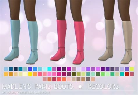 Madlens Paris Boots Recolors At Aveira Sims 4 Sims 4 Updates