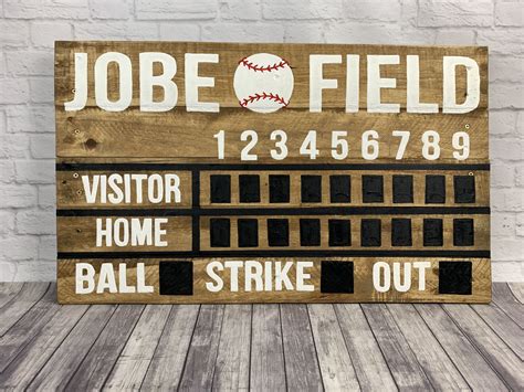 Decorate Your Nursery With A Customized Baseball Scoreboard Made Out Of