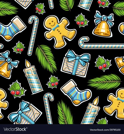 Christmas Seamless Pattern Royalty Free Vector Image