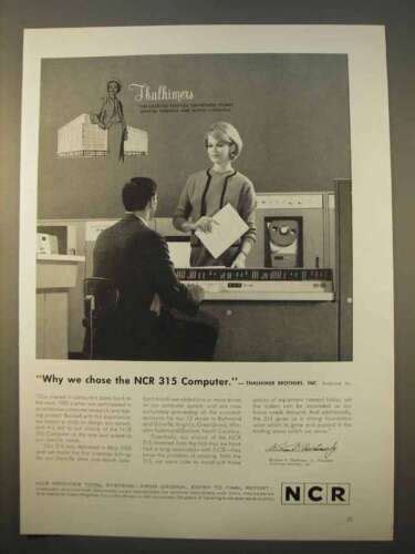 1963 Ncr 315 Computer System Ad Thalhimers Ebay