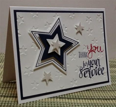 Stars and stripes patriotic veteran service modern thank you card. Seongsook's Creations... My Therapy, Your Cards!: In honor ...