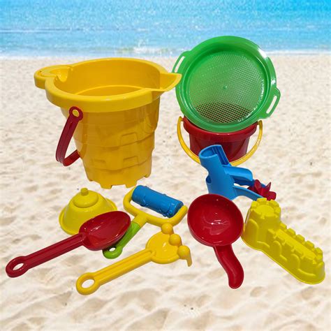 10pcs Children Beach Sand Castle Toy Set Kids Sand Box Toysbuilding