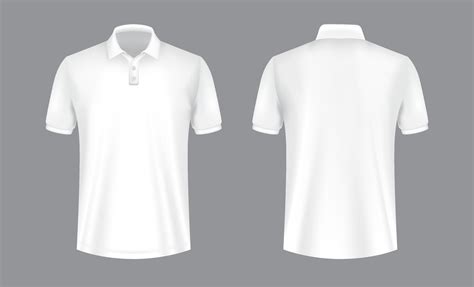 3d White Polo Shirt Mockup With Front And Back View 22679996 Vector Art