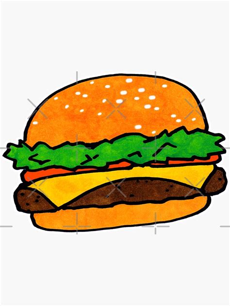 Cheeseburger Sticker For Sale By Samsinister Redbubble