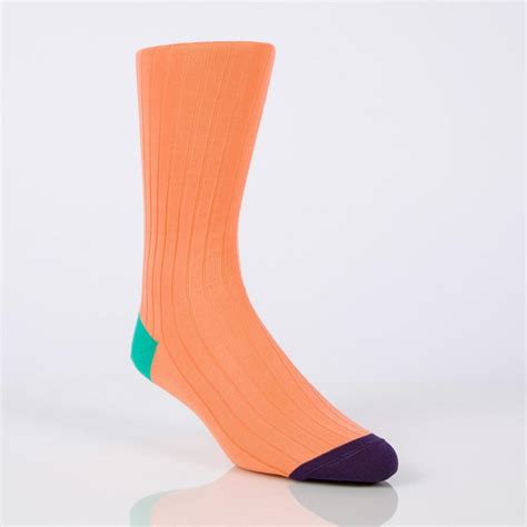 Lyst Paul Smith Mens Peach Socks With Contrasting Heel And Toe In