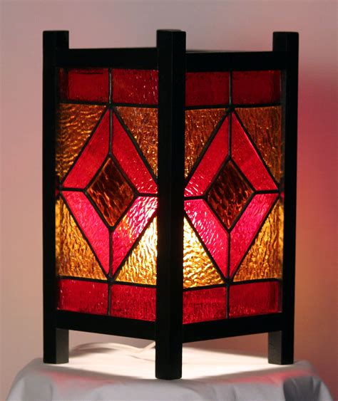 Stained Glass Retro Style Lamp Or Table Lantern Stained Glass Light