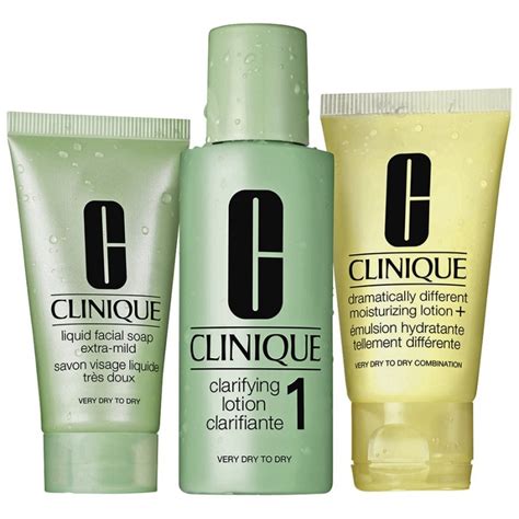 Clinique 3 Step Skin Care System 1 Dry To Very Dry Skin 50 Ml 100 Ml