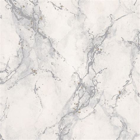 Strata Light Grey Marble Effect Quality Feature Designer Wallpaper