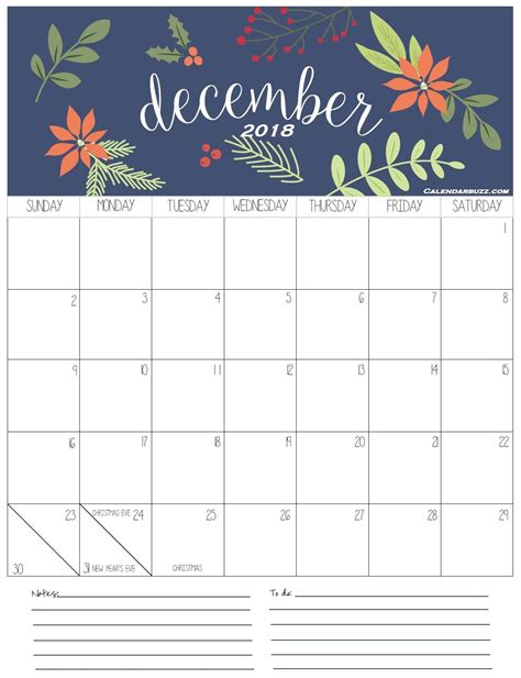 December 2018 Calendar December Calendar December 2019 Calendar