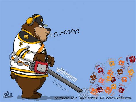 Mike Spicer Cartoonistillustrator October 2011 Boston Bruins Hockey