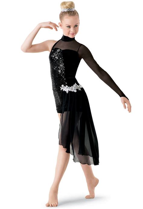 Weissman® Sequin Biketard With Back Skirt Contemporary Dance