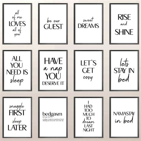 12 Panels Love Quotes Posters Inspirational Quotes Bedroom Wall